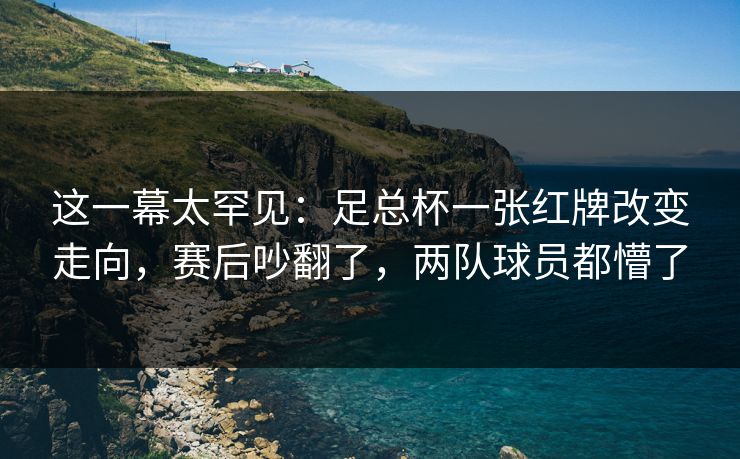 这一幕太罕见:足总杯一张红牌改变走向,赛后吵翻了,两队球员都懵了