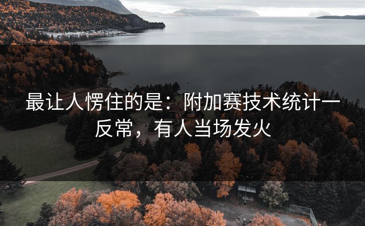 最让人愣住的是:附加赛技术统计一反常,有人当场发火